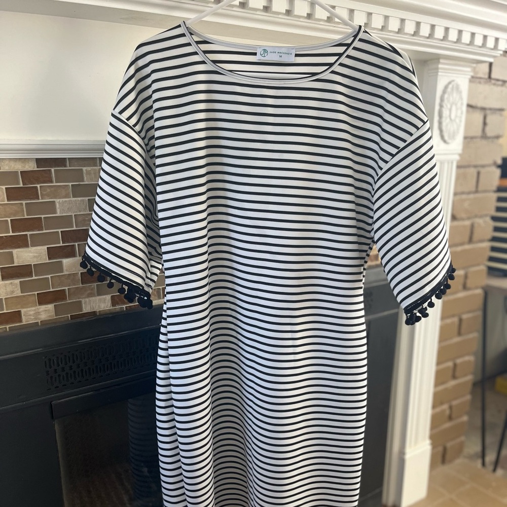Striped swim dress